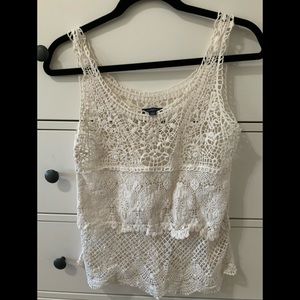 American Eagle crochet tank. Size small perfect condition